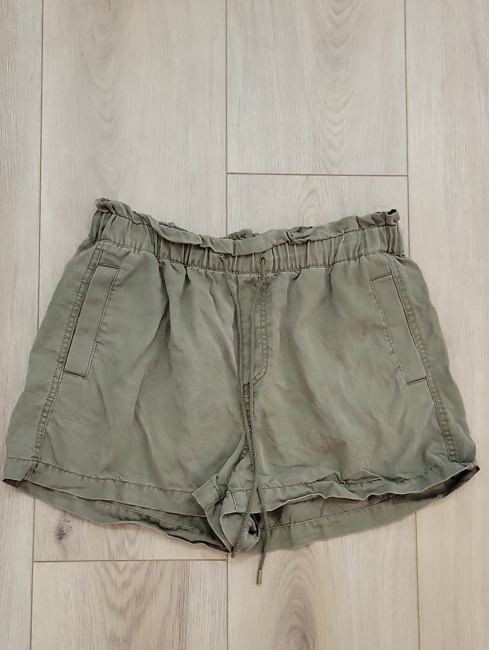 LOFT Olive Drawstring Casual Athletic Shorts